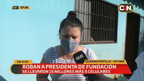 Delincuentes se llevan millones de fundación en Capiatá