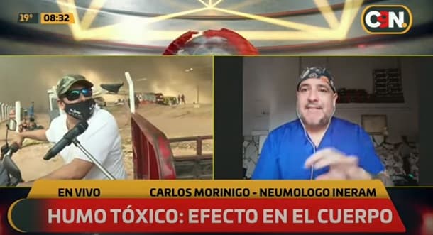 Humo de incendios afecta las vías respiratorias, piel y vista, advierten