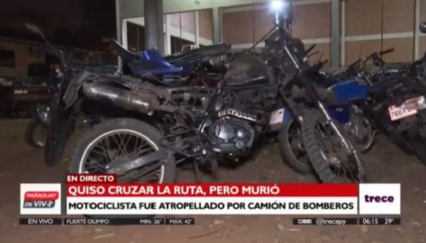 Motociclista fallece tras ser arrollado por un camión de bomberos
