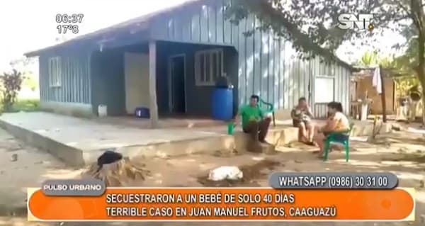 Raptan a bebé de 40 días en Juan Manuel Frutos