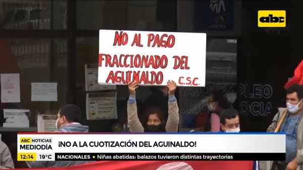 Sindicalistas rechazan fraccionamiento de aguinaldo