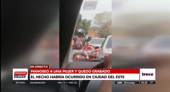 Captan manoseo de conductor a motociclista