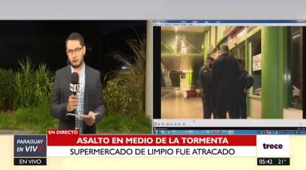 Delincuentes asaltan comercio y toman de rehén a sereno