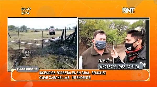 “Nunca vimos un fuego de este tipo”, dice intendente de Gral. Bruguez