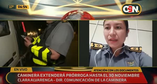 Caminera confirma nueva prórroga en control de documentaciones