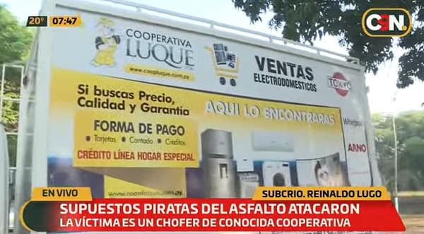 “Piratas del asfalto” se llevan millones y electrodomésticos