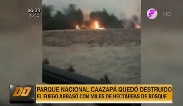Incendio en parque desplaza a indígenas
