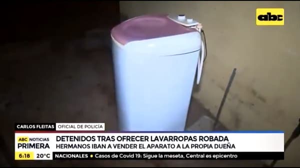 Ofrecieron lavarropas robado a su dueña y ahora están detenidos
