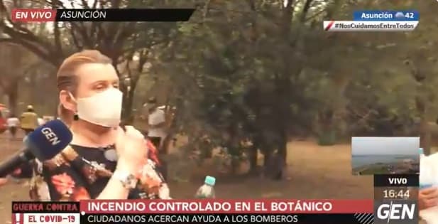 Controlan incendio en el Botánico y lamentan falta de boca hidrante