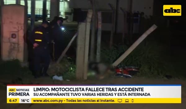 Motociclista sin casco sufre accidente y muere