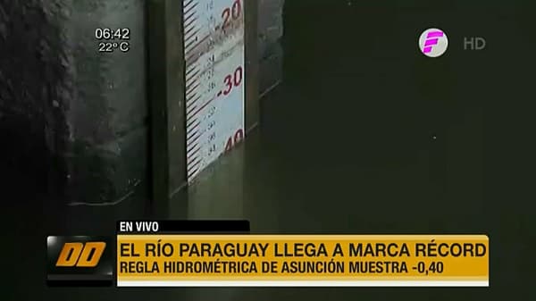 Río Paraguay amanece con mínimo histórico
