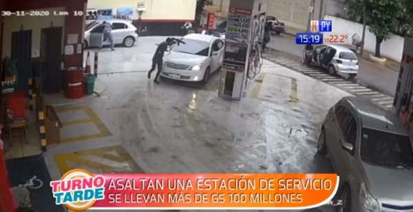Roban G. 100 millones en estación de servicio de Fdo. de la Mora