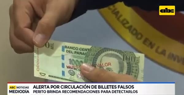 Alertan sobre circulación de billetes falsos de G. 100 mil