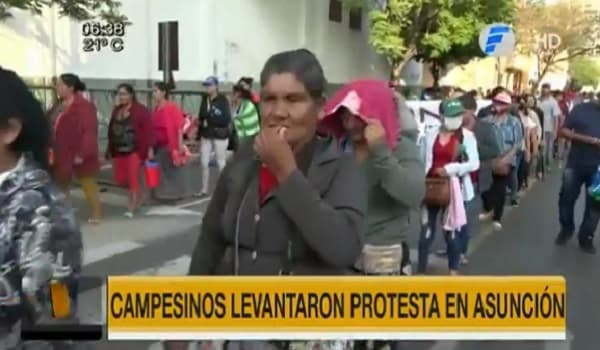 Campesinos llegan a un acuerdo y levantan manifestación