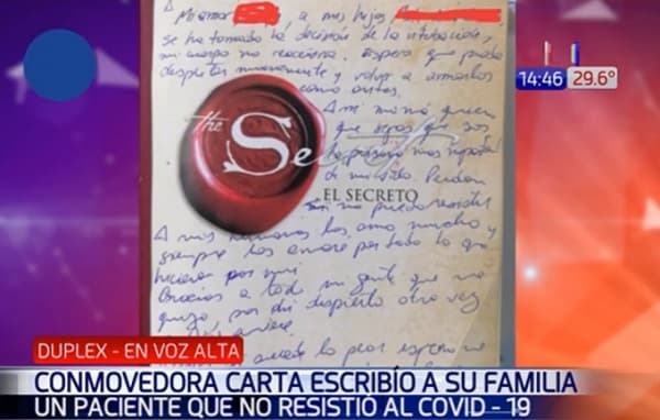 Una carta de esperanza, que terminó siendo de despedida