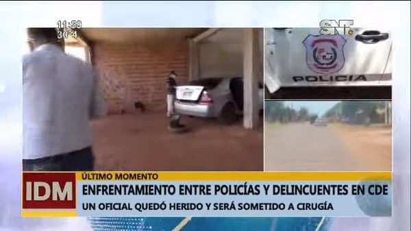 Enfrentamiento entre policías y delincuentes termina con un agente herido