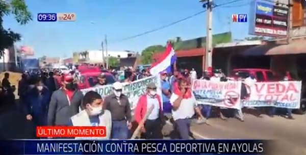 Protestan contra pesca deportiva durante veda en Ayolas