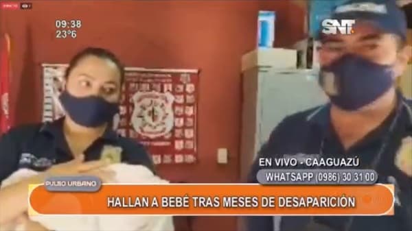Bebé raptado en Caaguzú es hallado meses después en Coronel Oviedo