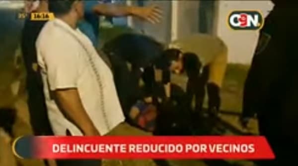 Vecinos reducen a motochorro en Fernando de la Mora