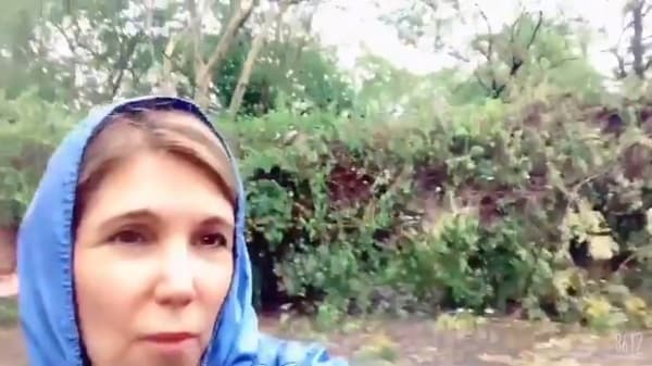 Sanie López relata cómo se salvó de ser aplastada por un árbol