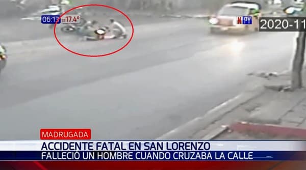 Motociclista muere tres embestir contra peatón en San Lorenzo