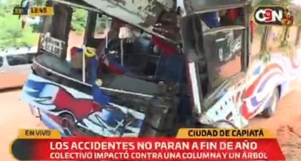Anciano fallece en accidente de bus en Capiatá