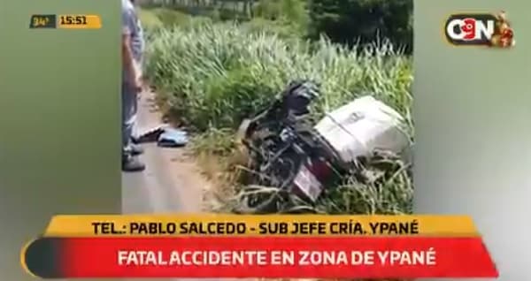 Motociclista fallece tras roce con camión en Ypané