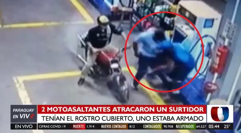Motochorros asaltan a playero en San Lorenzo