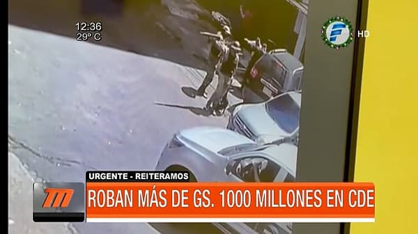 Delincuentes se llevan más de G. 1.000 millones en CDE