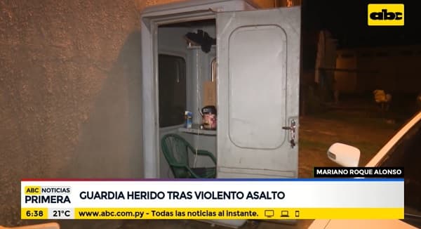 Guardia resultó herido tras intento de asalto