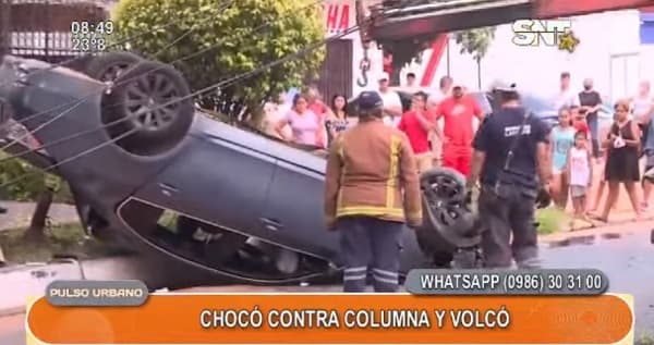 Choque contra columna deja sin energía a barrios de Lambaré