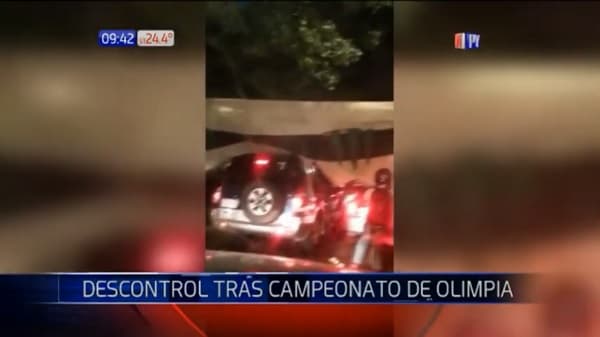Descontrol en festejos tras campeonato obtenido por Olimpia