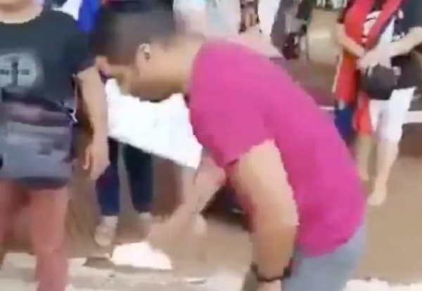 Diputado Jorge Brítez quema tapabocas en la calle