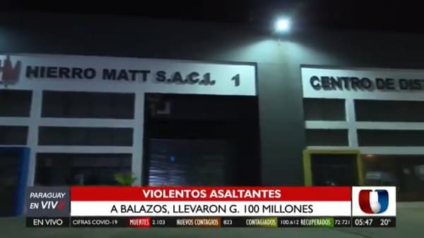 A balazos, asaltantes obtienen botín de G. 100 millones en Capiatá