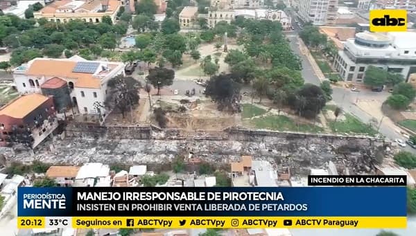 Incendio en la Chacarita se inició por un 12 x 1, afirman