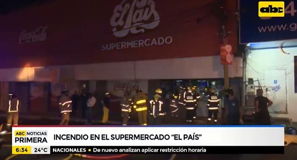 Visicooler se incendia en el interior de supermercado “El País”