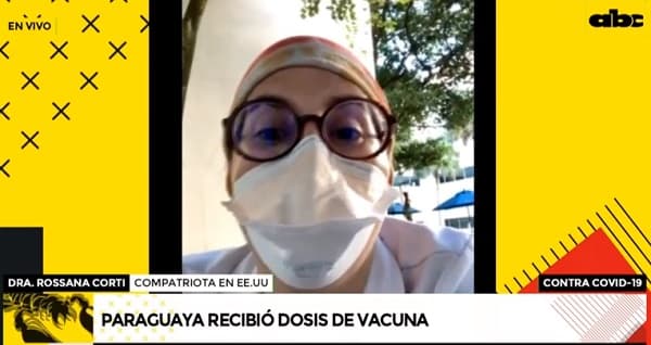 Médica paraguaya recibe vacuna contra Covid-19 en EE.UU.