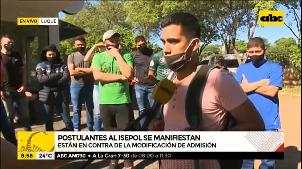 Postulantes al Isepol se manifiestan en contra de nuevo proceso de admisión