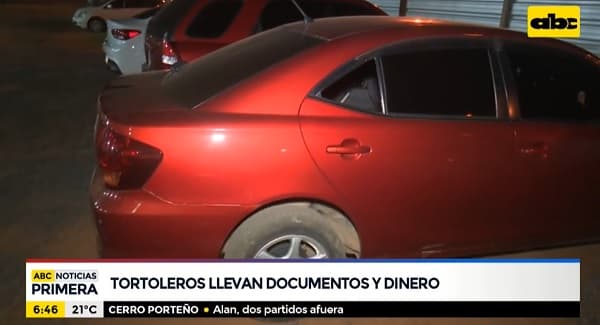 Tortoleros se alzan con G. 10 millones de un rodado