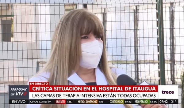 Hospital de Itauguá cuenta con una sola cama disponible de Terapia