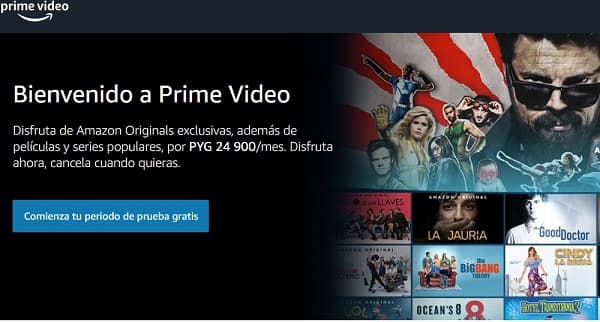 Amazon Prime Video está disponible con pago en guaraníes