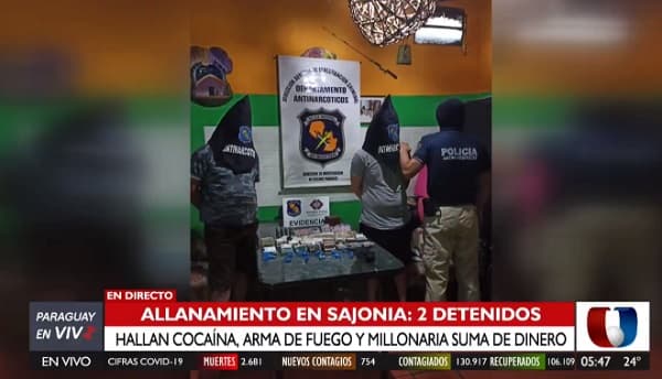 Allanan vivienda en Sajonia y hallan drogas, armas y dinero
