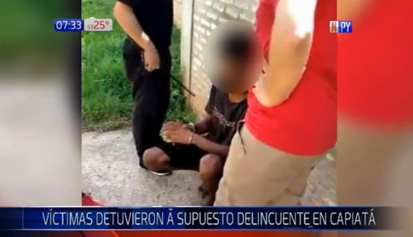 Víctimas detienen a dos hombres tras asaltos