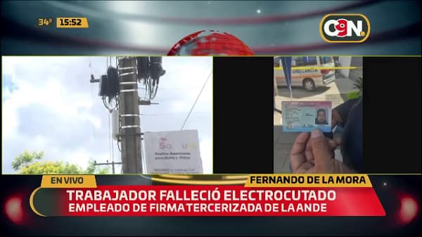 Hombre muere electrocutado mientras realizaba trabajos para la ANDE