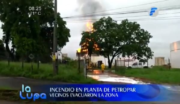 Petropar emite comunicado ante incendio de tanque