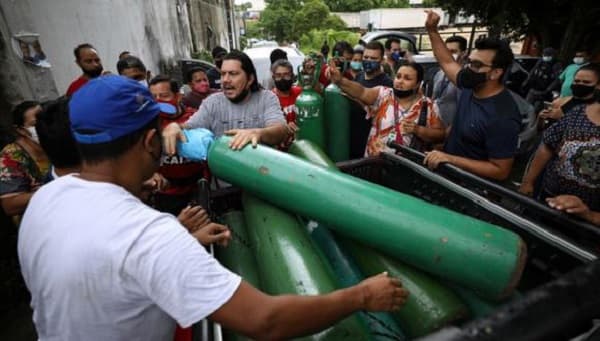 Manaos se encuentra colapsada y no tiene oxígeno para pacientes