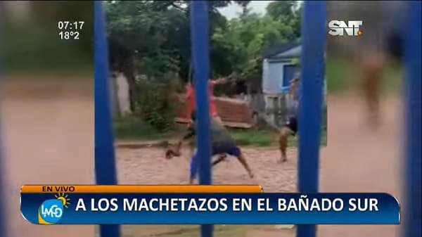 Familias pelean a machetazos en el Bañado Sur