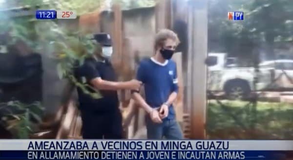 Incautan arma de hombre denunciado por amenazas