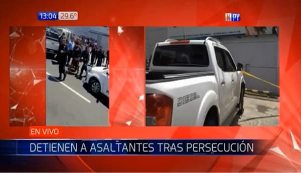 Agentes detienen a una pareja tras persecución en Asunción
