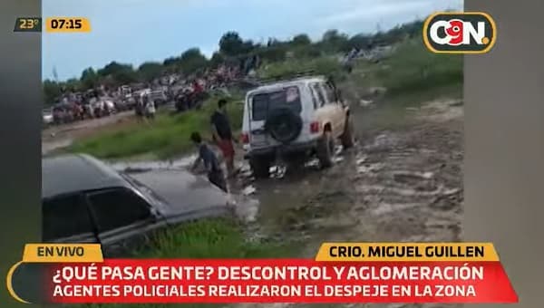 Policía interviene en aglomeración en Piquete Cué